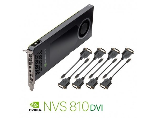 NVIDIA PNY NVS 810 4GB DDR3 PCIe 3.0 - 8x mini DP to DVI, NVS810
